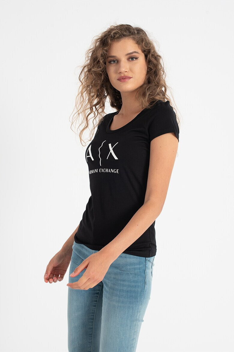 ARMANI EXCHANGE Памучна слим тениска - Pepit.bg