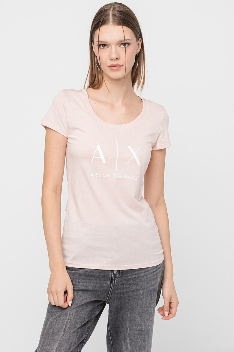 ARMANI EXCHANGE Памучна слим тениска - Pepit.bg