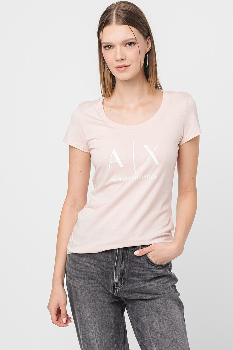 ARMANI EXCHANGE Памучна слим тениска - Pepit.bg