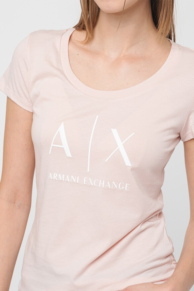 ARMANI EXCHANGE Памучна слим тениска - Pepit.bg