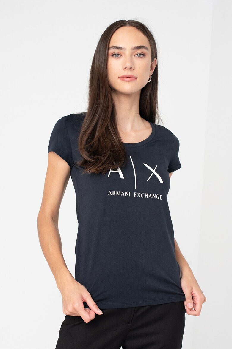 ARMANI EXCHANGE Памучна слим тениска - Pepit.bg
