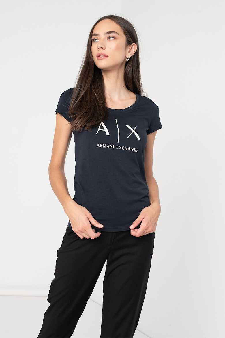 ARMANI EXCHANGE Памучна слим тениска - Pepit.bg