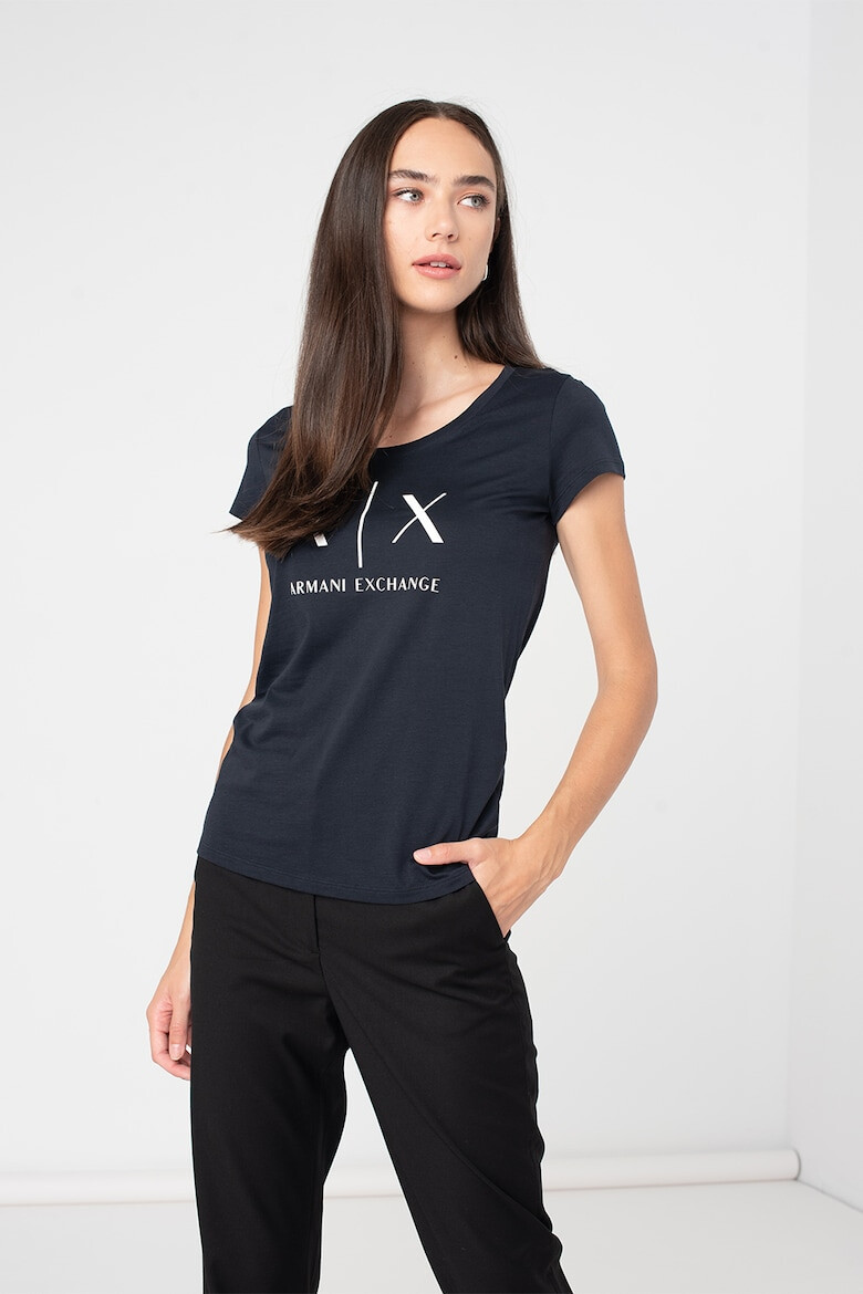 ARMANI EXCHANGE Памучна слим тениска - Pepit.bg