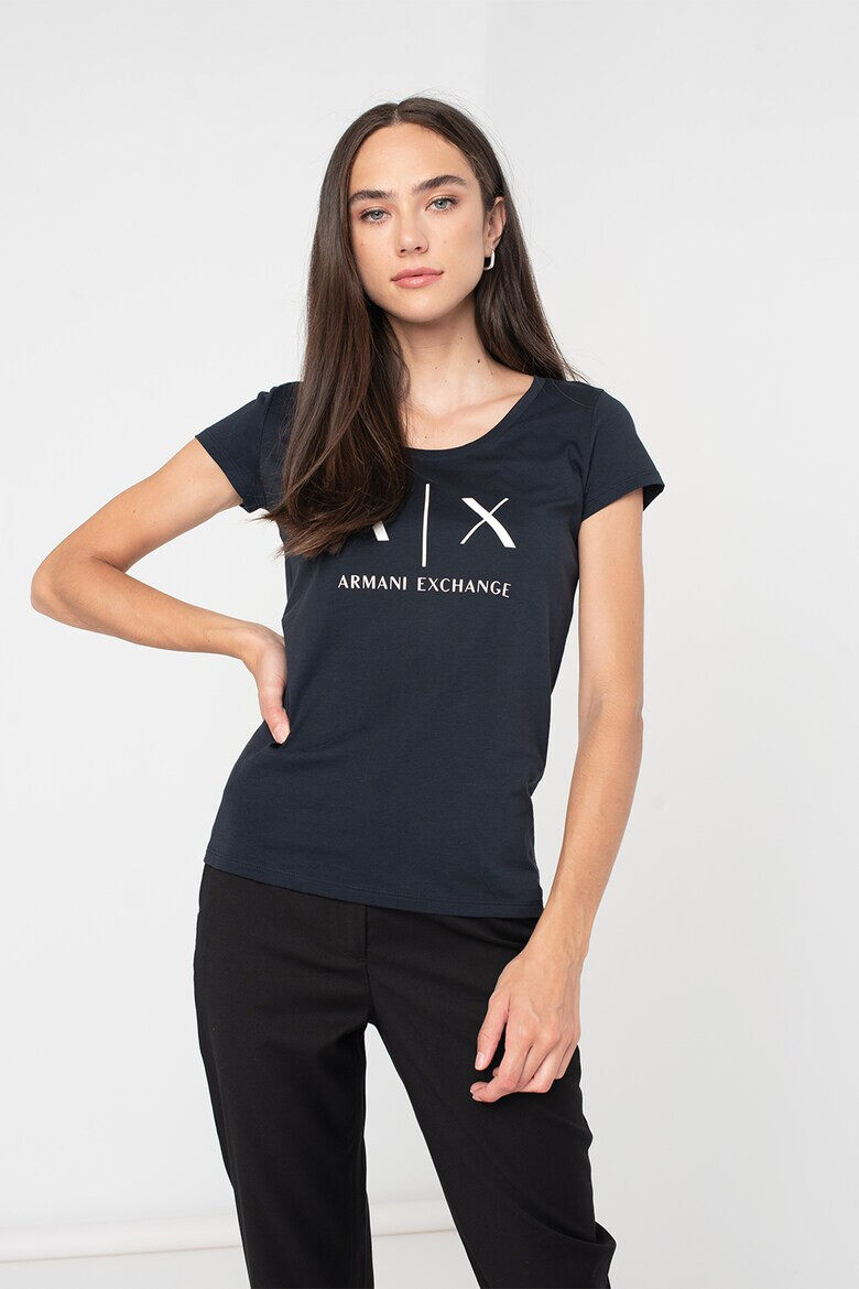 ARMANI EXCHANGE Памучна слим тениска - Pepit.bg