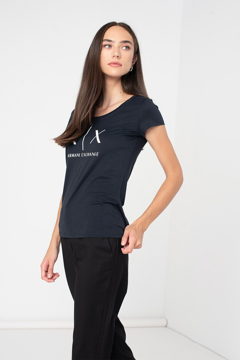 ARMANI EXCHANGE Памучна слим тениска - Pepit.bg
