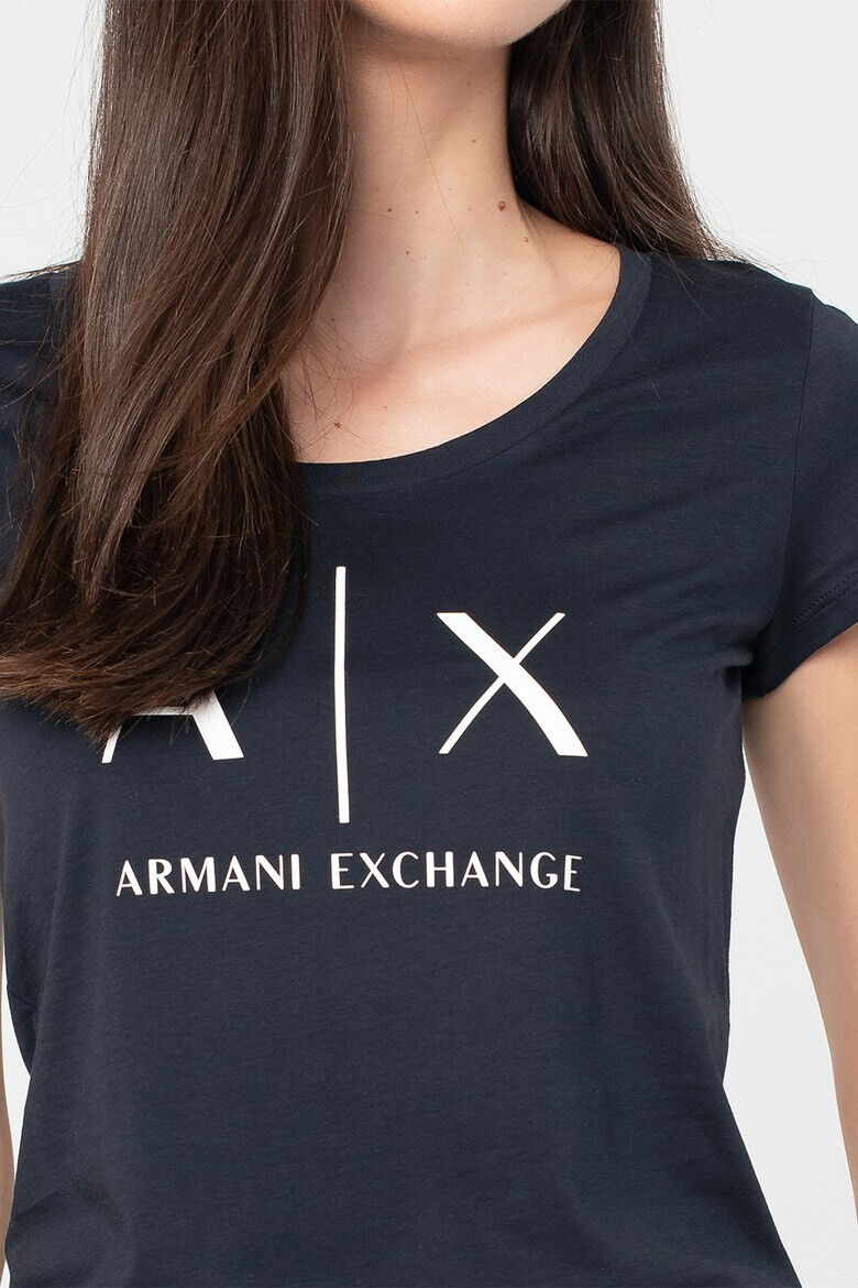 ARMANI EXCHANGE Памучна слим тениска - Pepit.bg