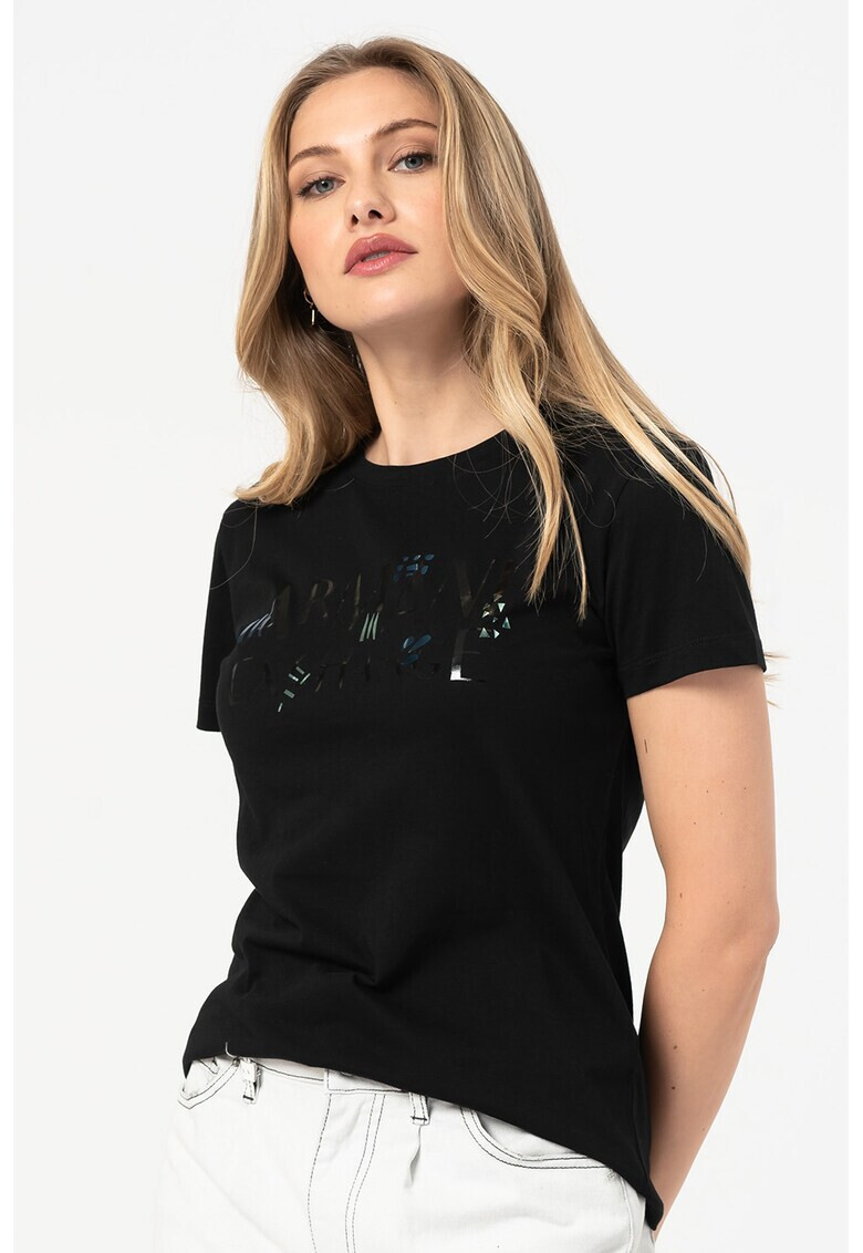 ARMANI EXCHANGE Памучна тениска на лога - Pepit.bg
