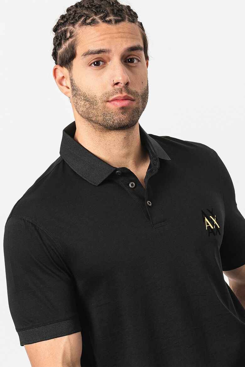 ARMANI EXCHANGE Памучна тениска с яка - Pepit.bg