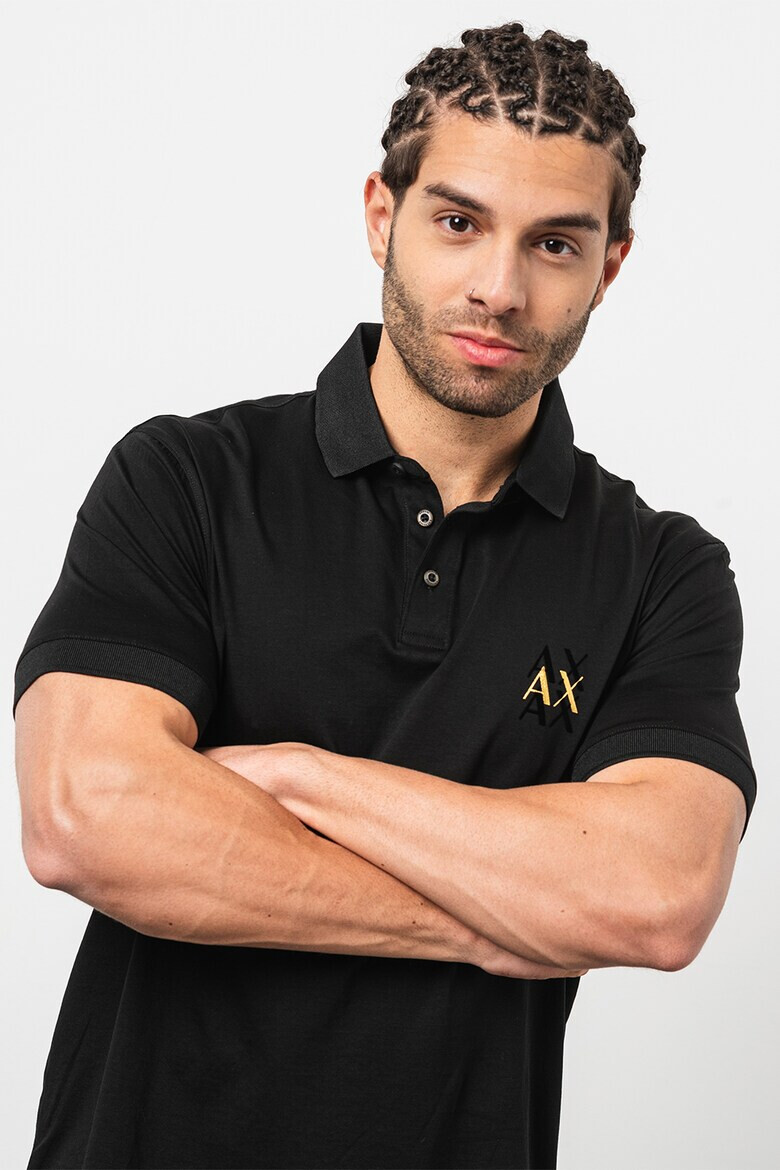 ARMANI EXCHANGE Памучна тениска с яка - Pepit.bg