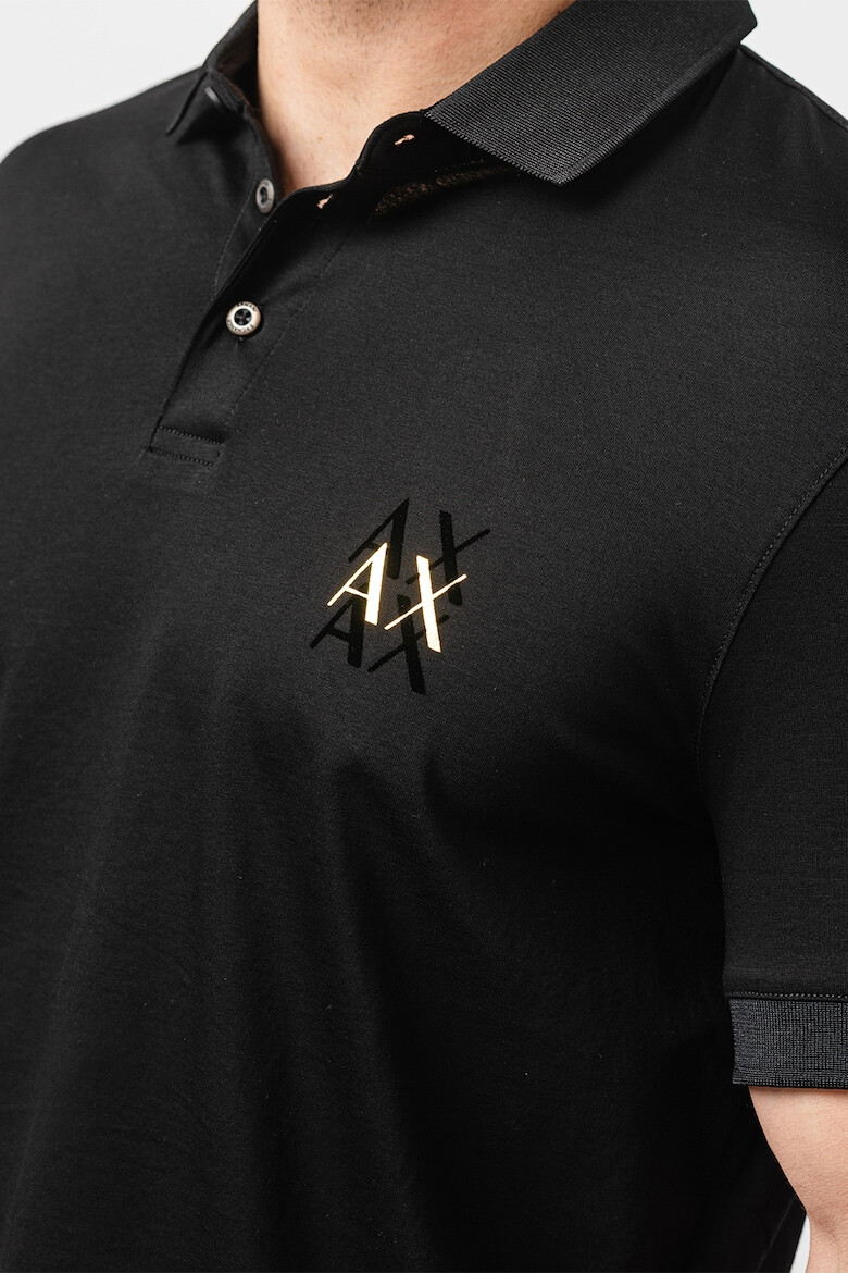 ARMANI EXCHANGE Памучна тениска с яка - Pepit.bg