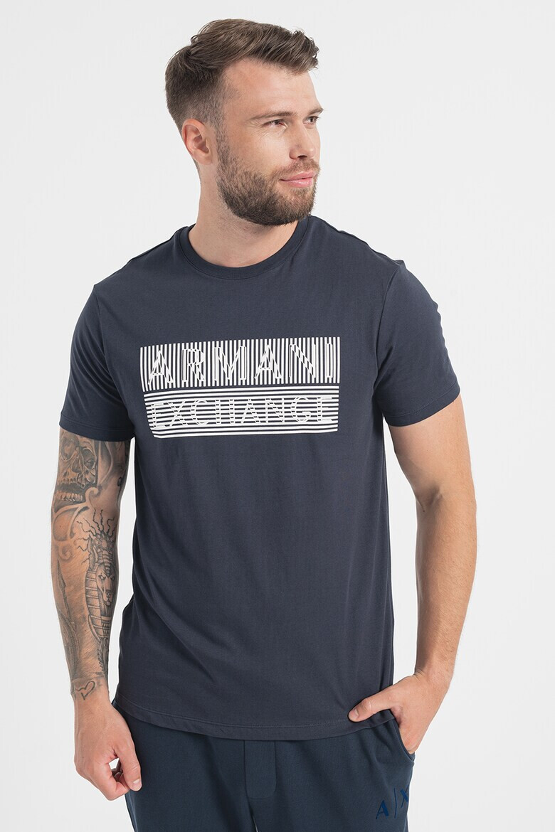 ARMANI EXCHANGE Памучна тениска с лога - Pepit.bg