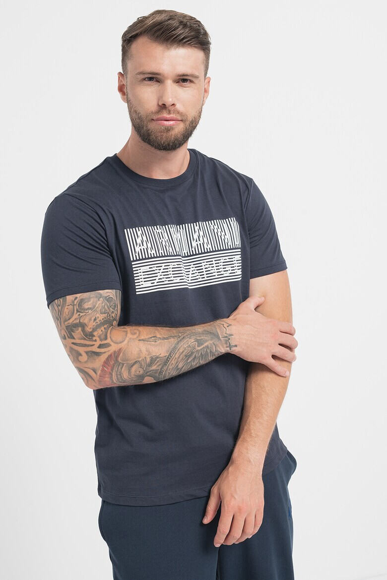 ARMANI EXCHANGE Памучна тениска с лога - Pepit.bg