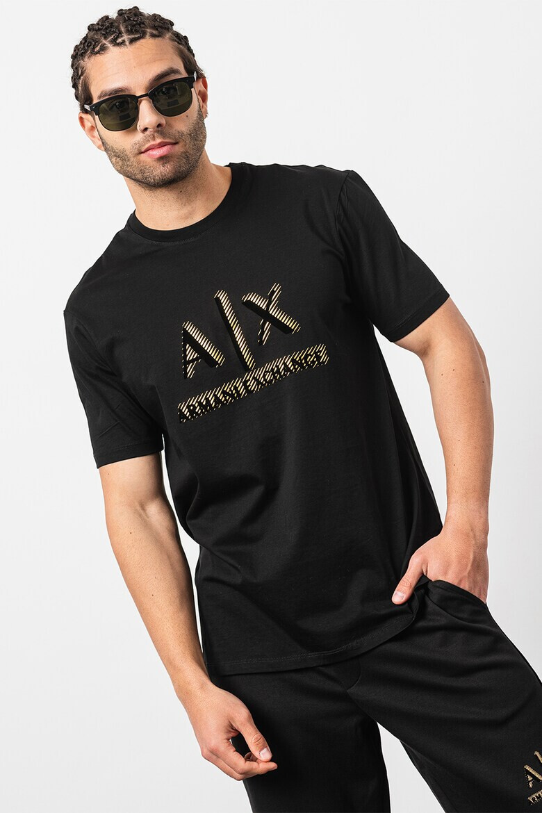 ARMANI EXCHANGE Памучна тениска с лога - Pepit.bg