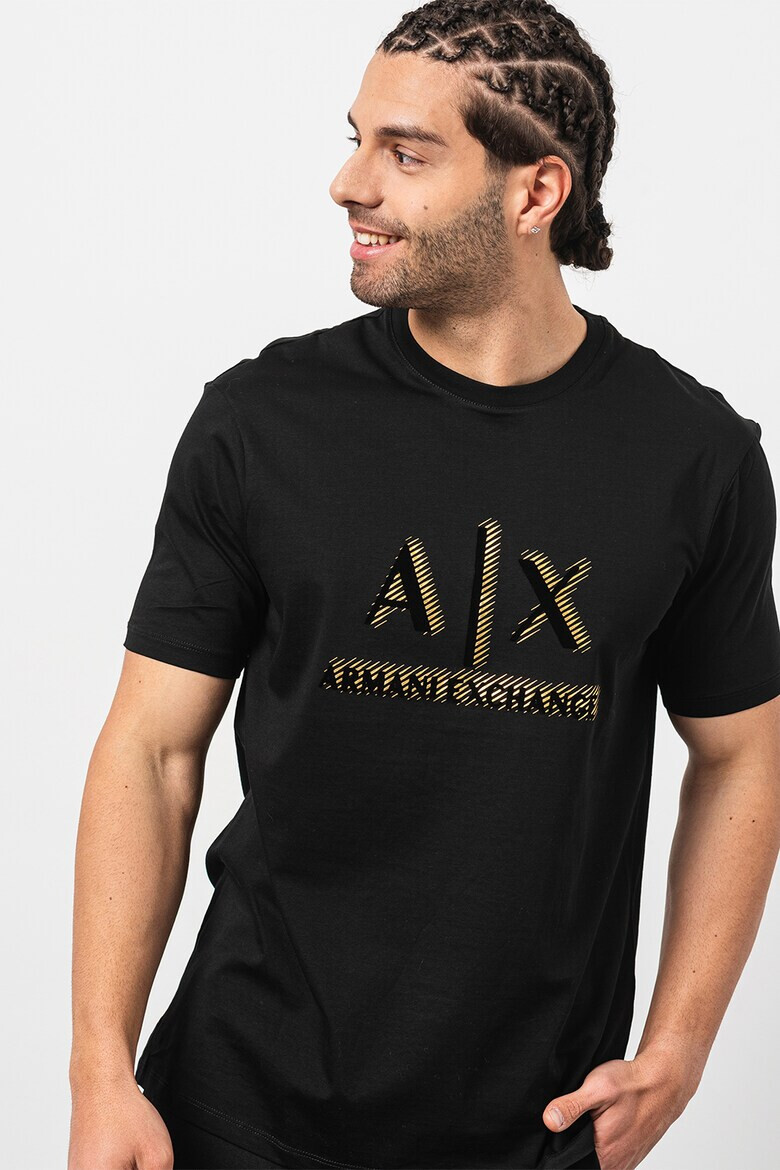 ARMANI EXCHANGE Памучна тениска с лога - Pepit.bg