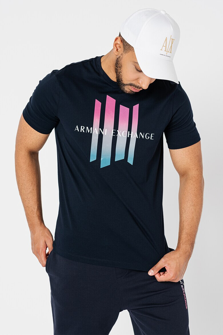 ARMANI EXCHANGE Памучна тениска с лого - Pepit.bg