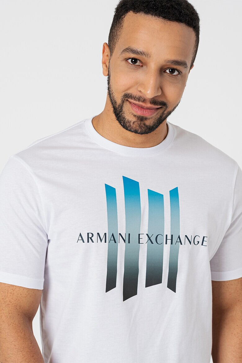 ARMANI EXCHANGE Памучна тениска с лого - Pepit.bg