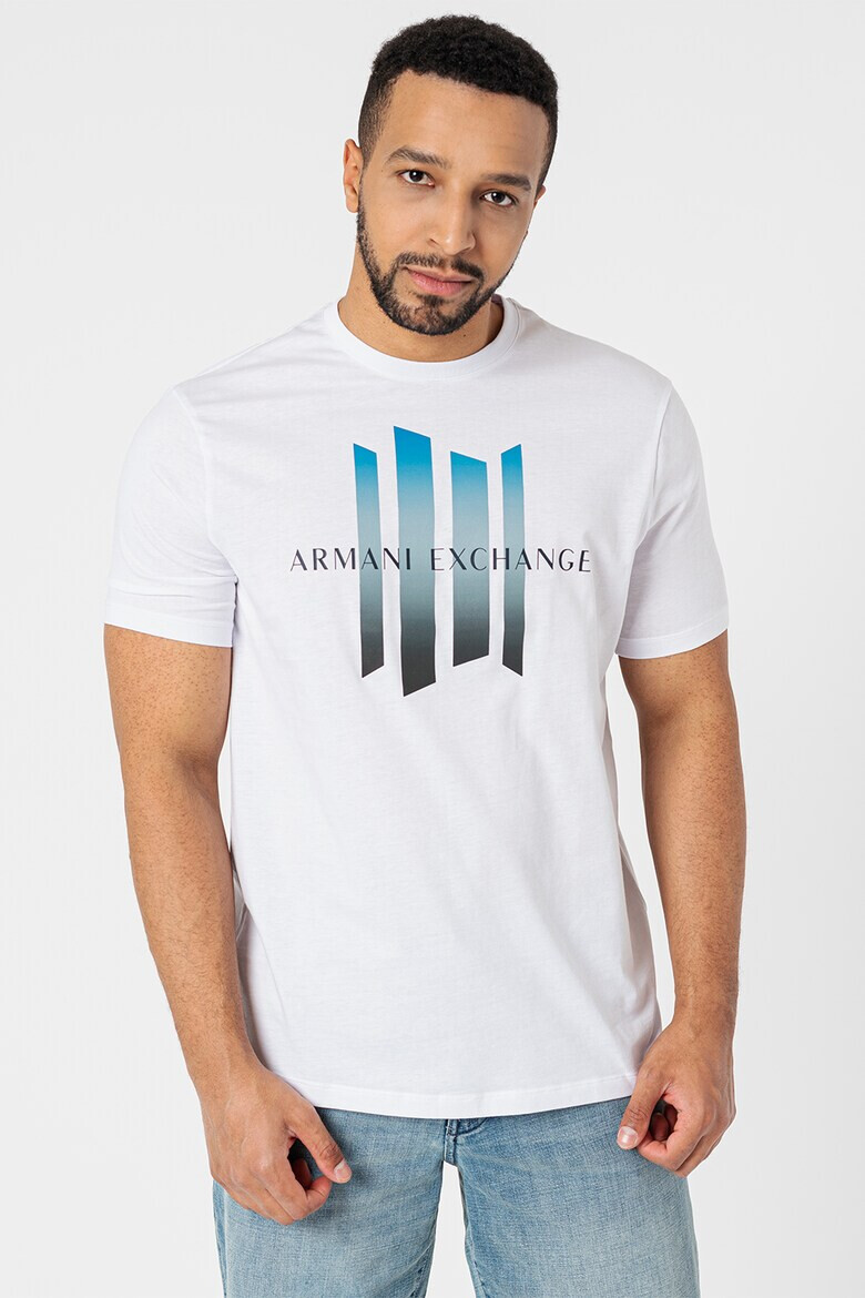 ARMANI EXCHANGE Памучна тениска с лого - Pepit.bg
