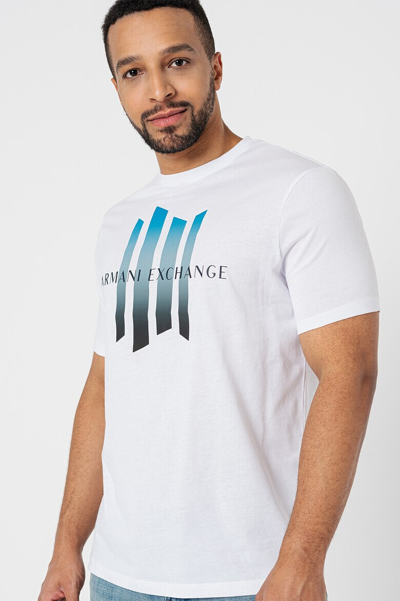ARMANI EXCHANGE Памучна тениска с лого - Pepit.bg