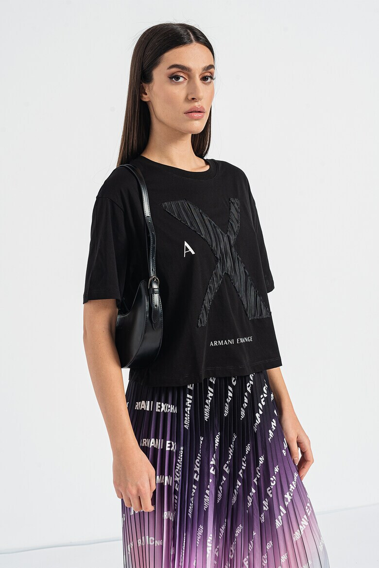 ARMANI EXCHANGE Памучна тениска с лого - Pepit.bg