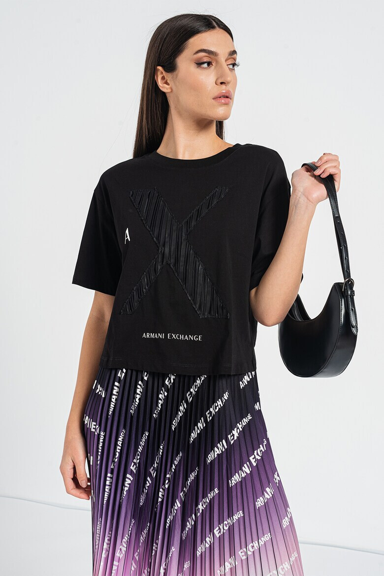 ARMANI EXCHANGE Памучна тениска с лого - Pepit.bg