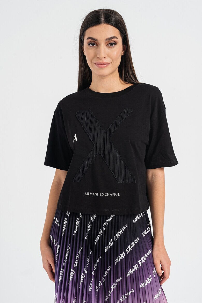 ARMANI EXCHANGE Памучна тениска с лого - Pepit.bg