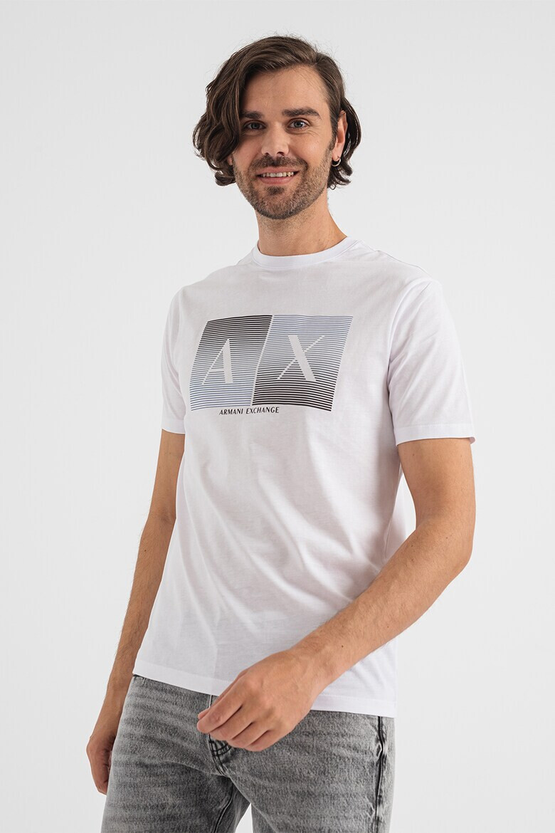 ARMANI EXCHANGE Памучна тениска с лого - Pepit.bg