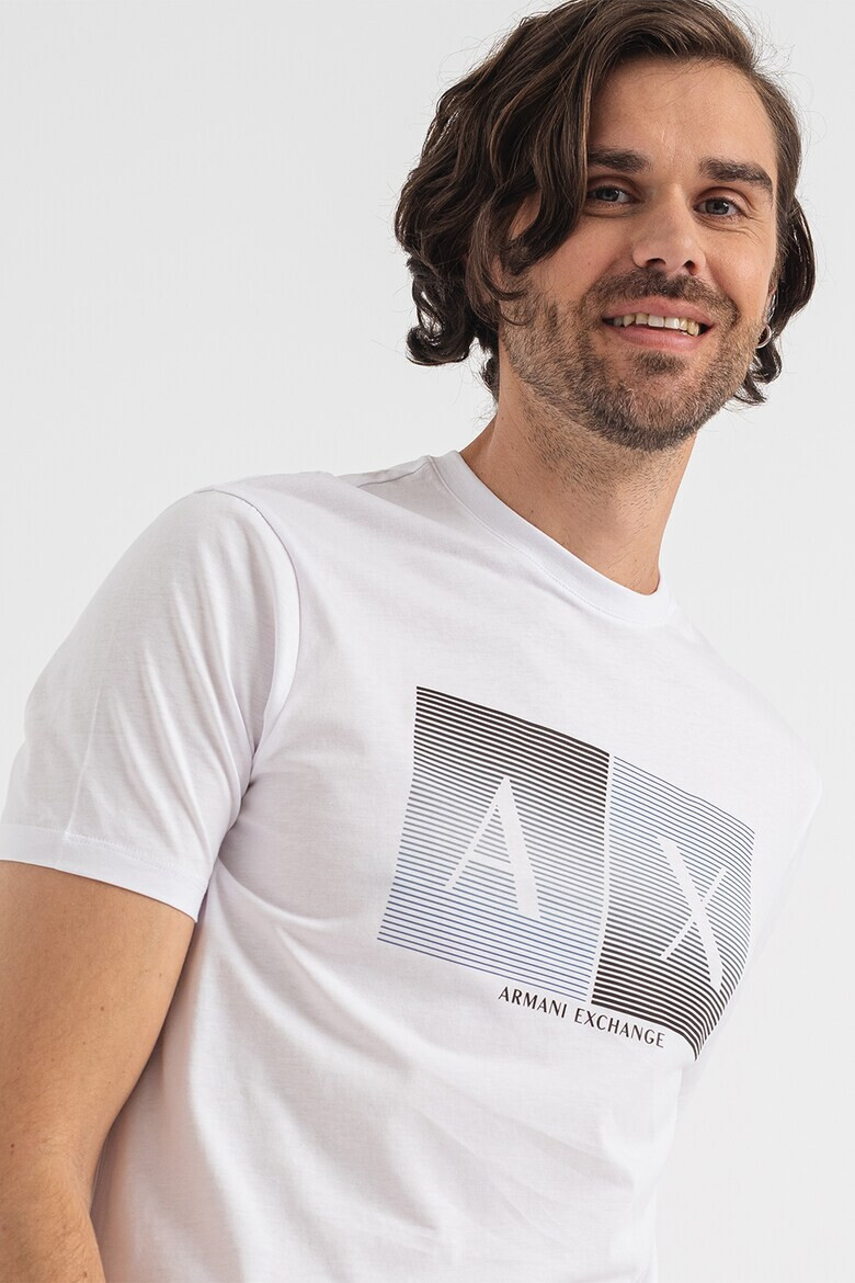 ARMANI EXCHANGE Памучна тениска с лого - Pepit.bg