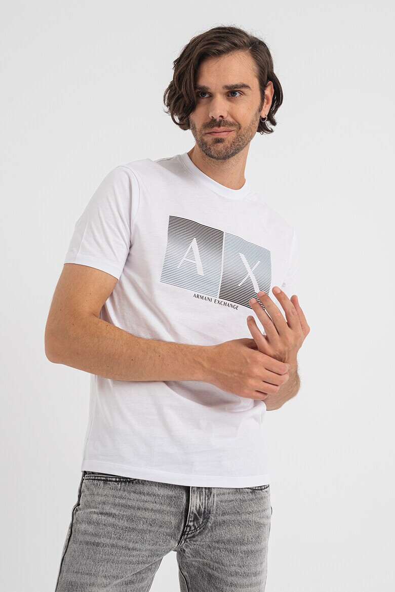 ARMANI EXCHANGE Памучна тениска с лого - Pepit.bg