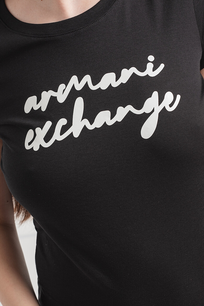 ARMANI EXCHANGE Памучна тениска с лого - Pepit.bg