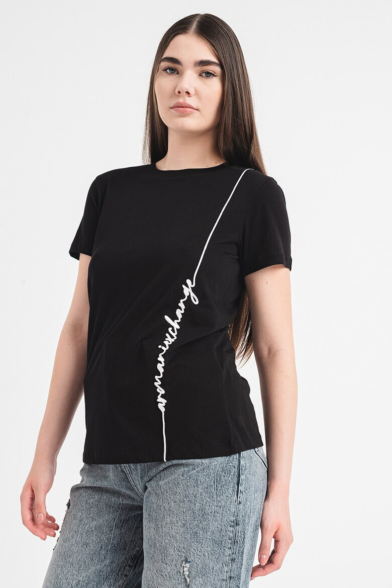 ARMANI EXCHANGE Памучна тениска с лого - Pepit.bg