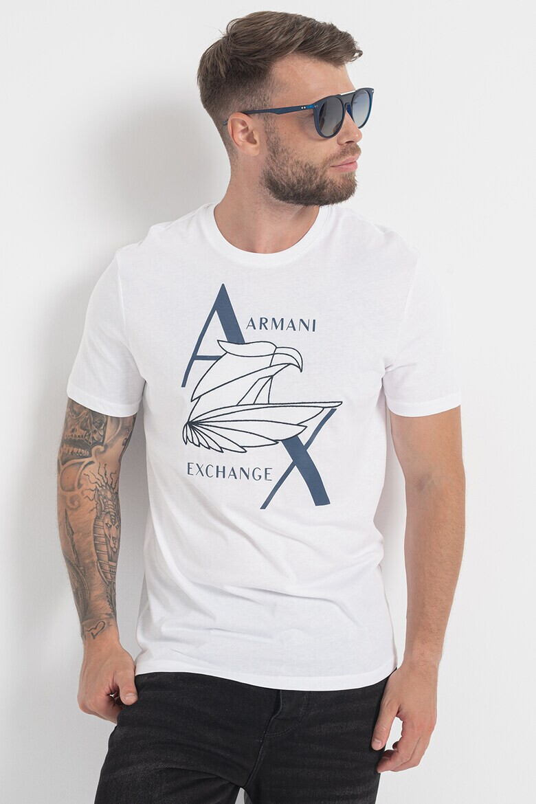ARMANI EXCHANGE Памучна тениска с лого - Pepit.bg