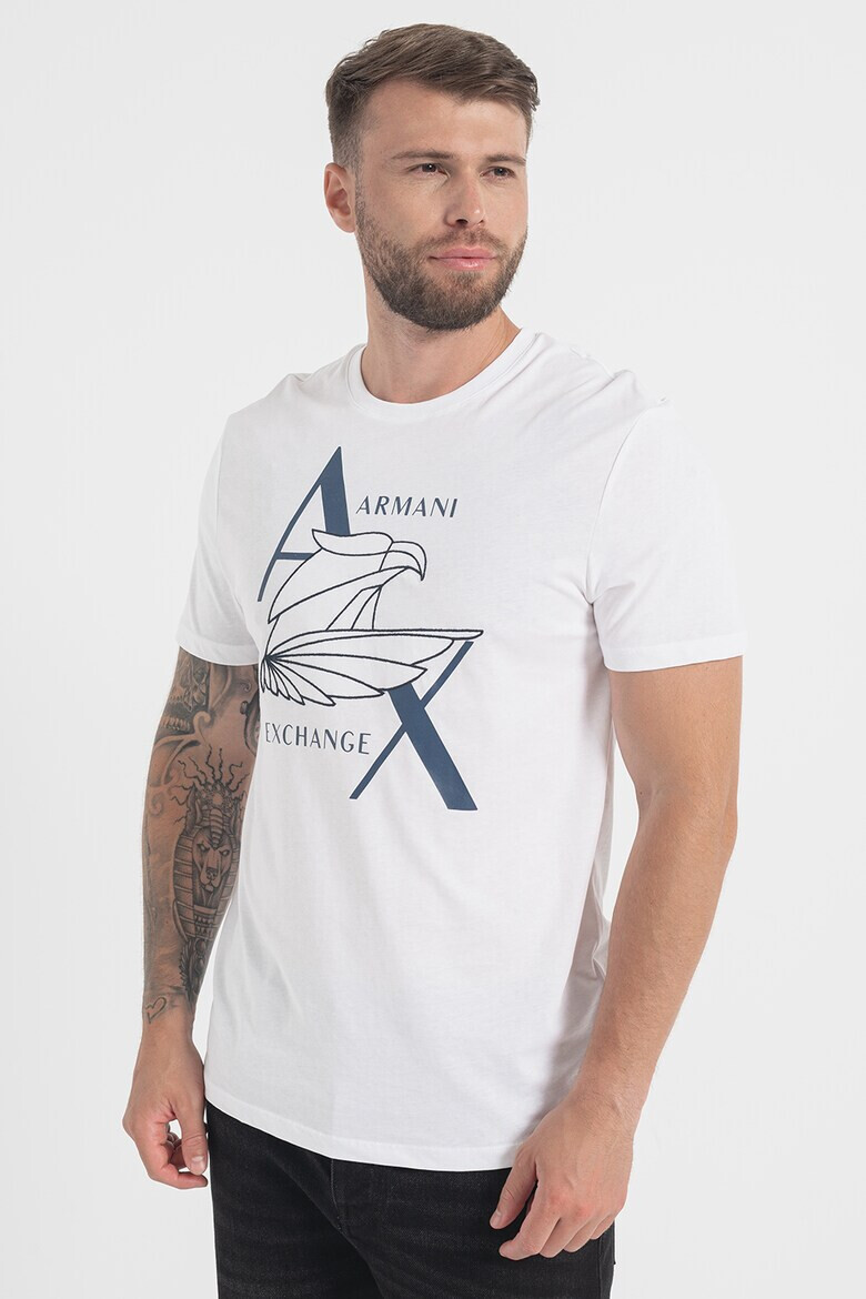 ARMANI EXCHANGE Памучна тениска с лого - Pepit.bg
