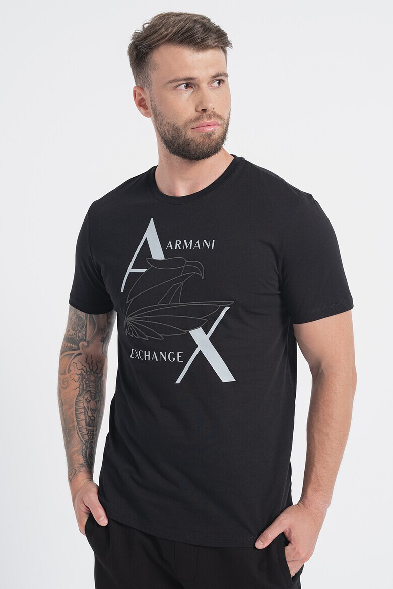 ARMANI EXCHANGE Памучна тениска с лого - Pepit.bg