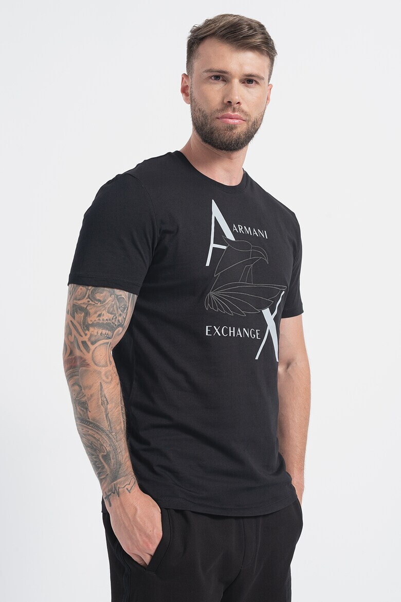 ARMANI EXCHANGE Памучна тениска с лого - Pepit.bg
