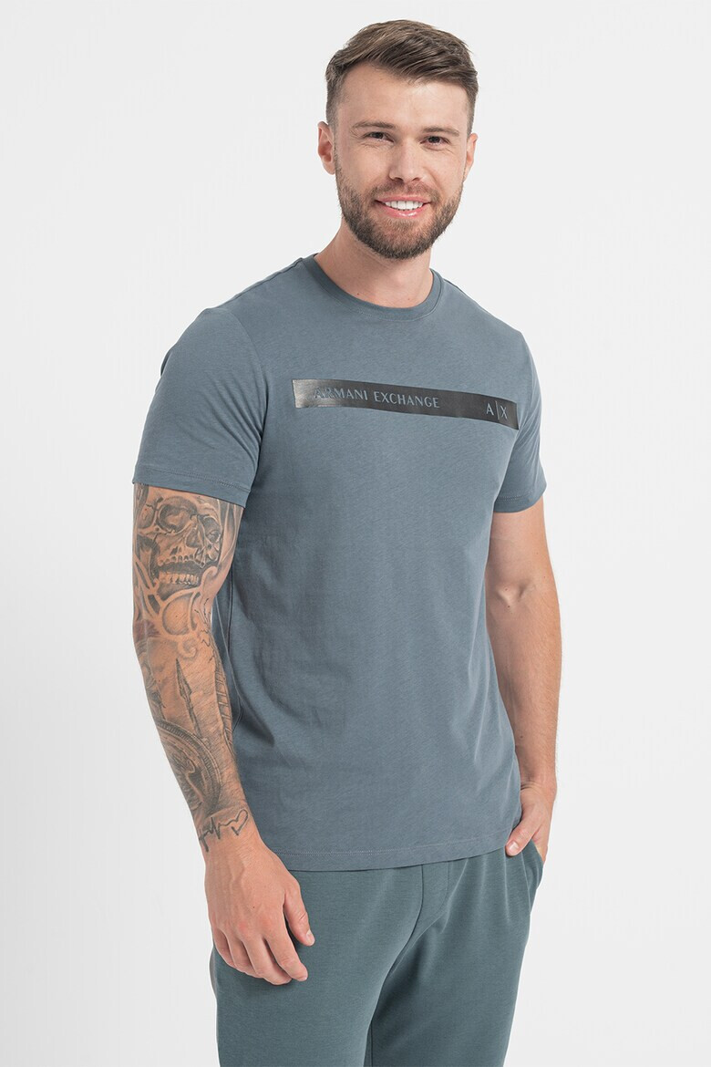 ARMANI EXCHANGE Памучна тениска с лого - Pepit.bg