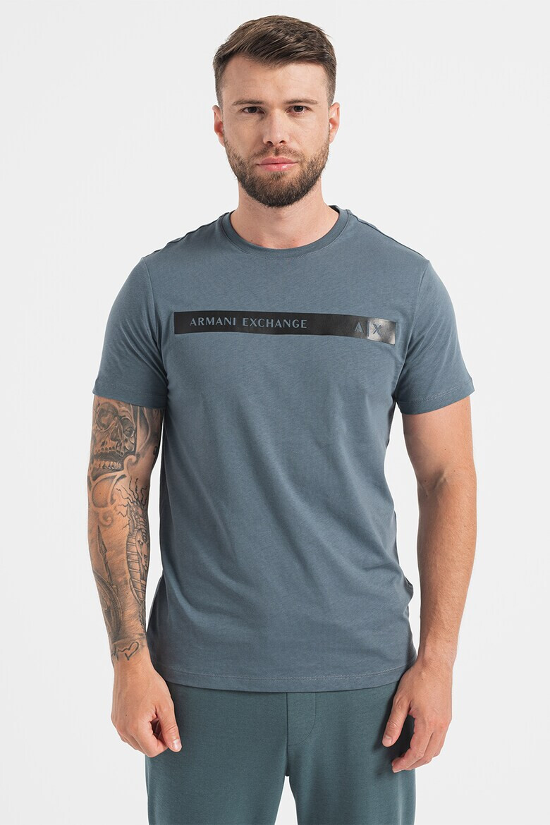 ARMANI EXCHANGE Памучна тениска с лого - Pepit.bg