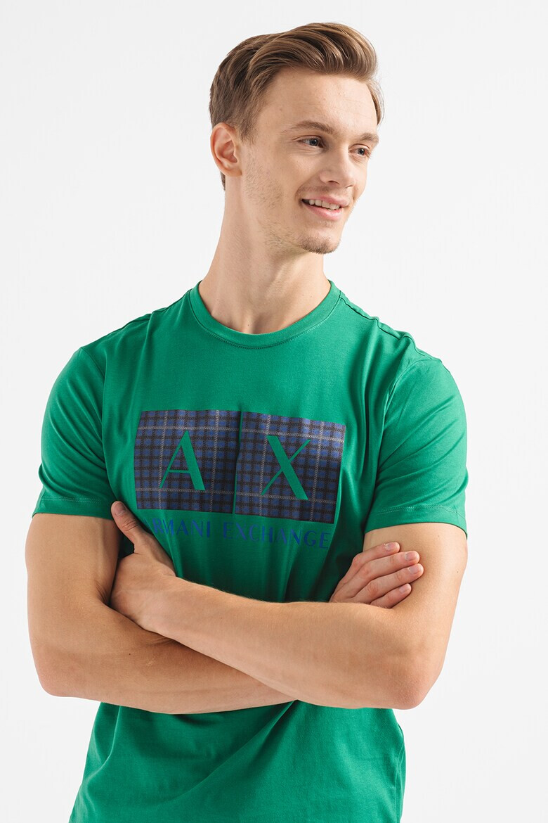 ARMANI EXCHANGE Памучна тениска с лого - Pepit.bg