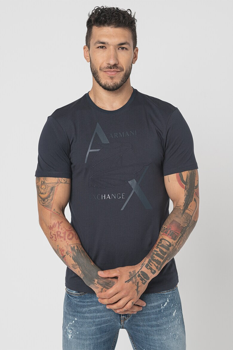 ARMANI EXCHANGE Памучна тениска с лого - Pepit.bg