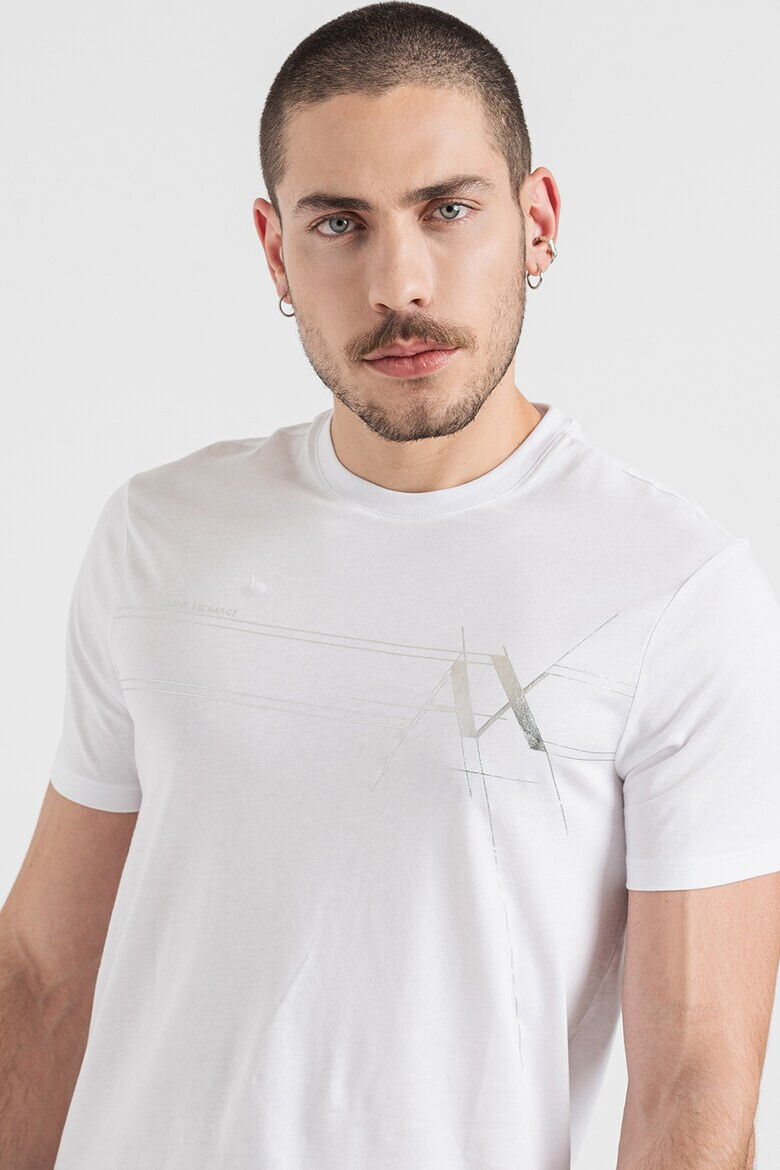 ARMANI EXCHANGE Памучна тениска с лого - Pepit.bg