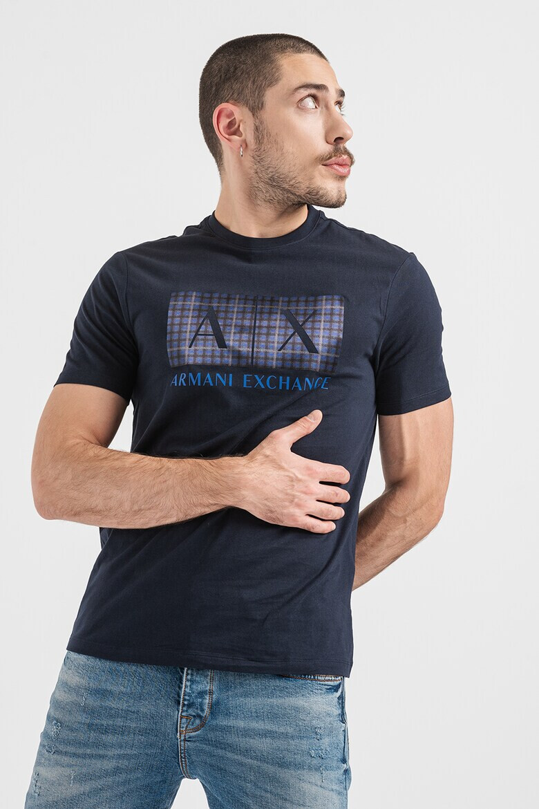 ARMANI EXCHANGE Памучна тениска с лого - Pepit.bg
