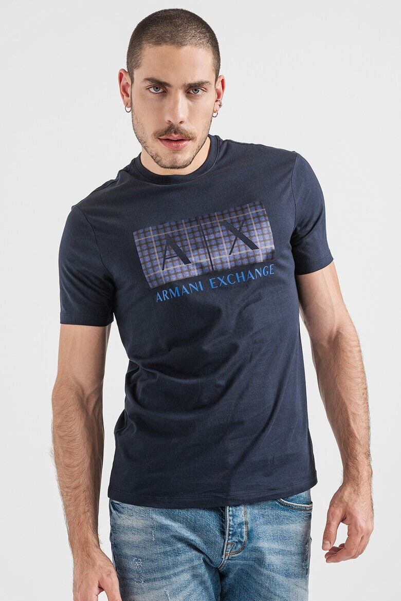ARMANI EXCHANGE Памучна тениска с лого - Pepit.bg