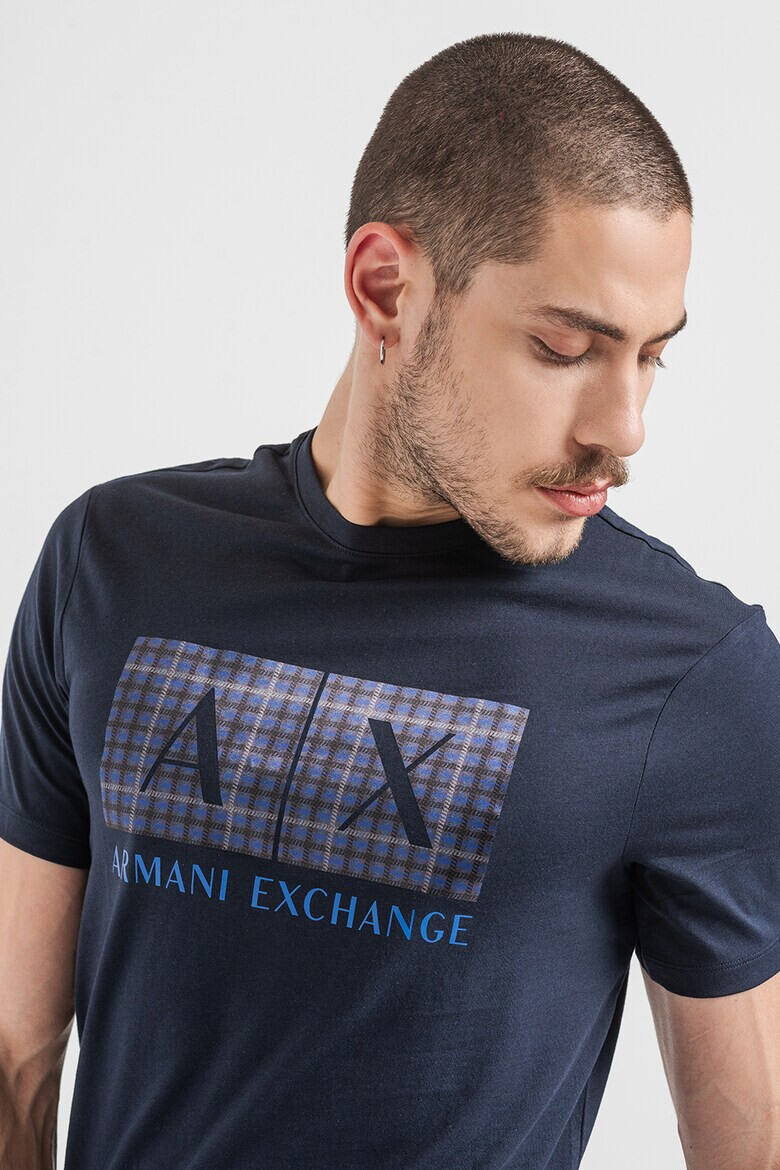 ARMANI EXCHANGE Памучна тениска с лого - Pepit.bg