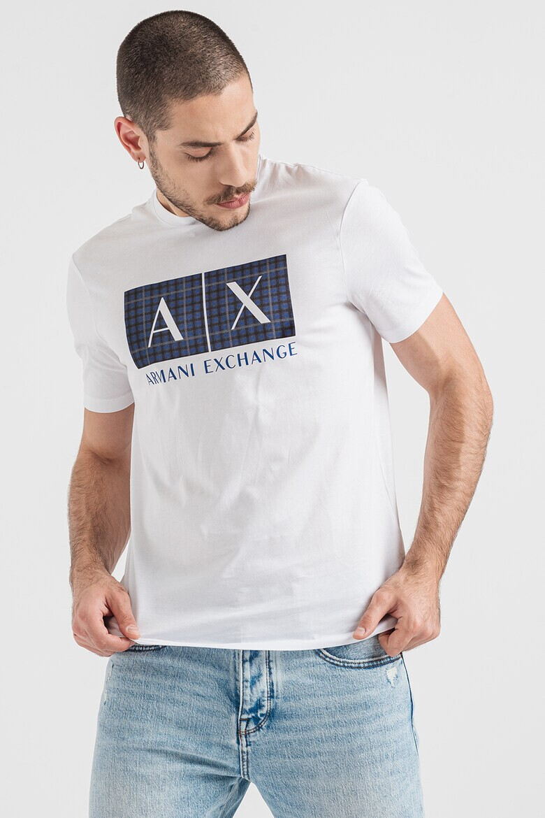 ARMANI EXCHANGE Памучна тениска с лого - Pepit.bg
