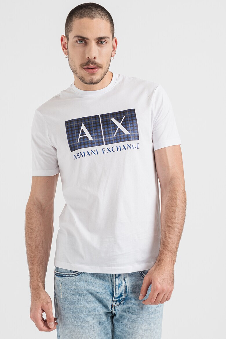 ARMANI EXCHANGE Памучна тениска с лого - Pepit.bg
