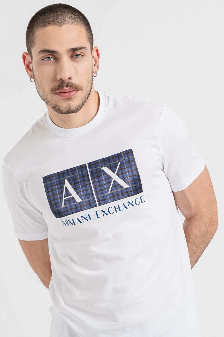 ARMANI EXCHANGE Памучна тениска с лого - Pepit.bg