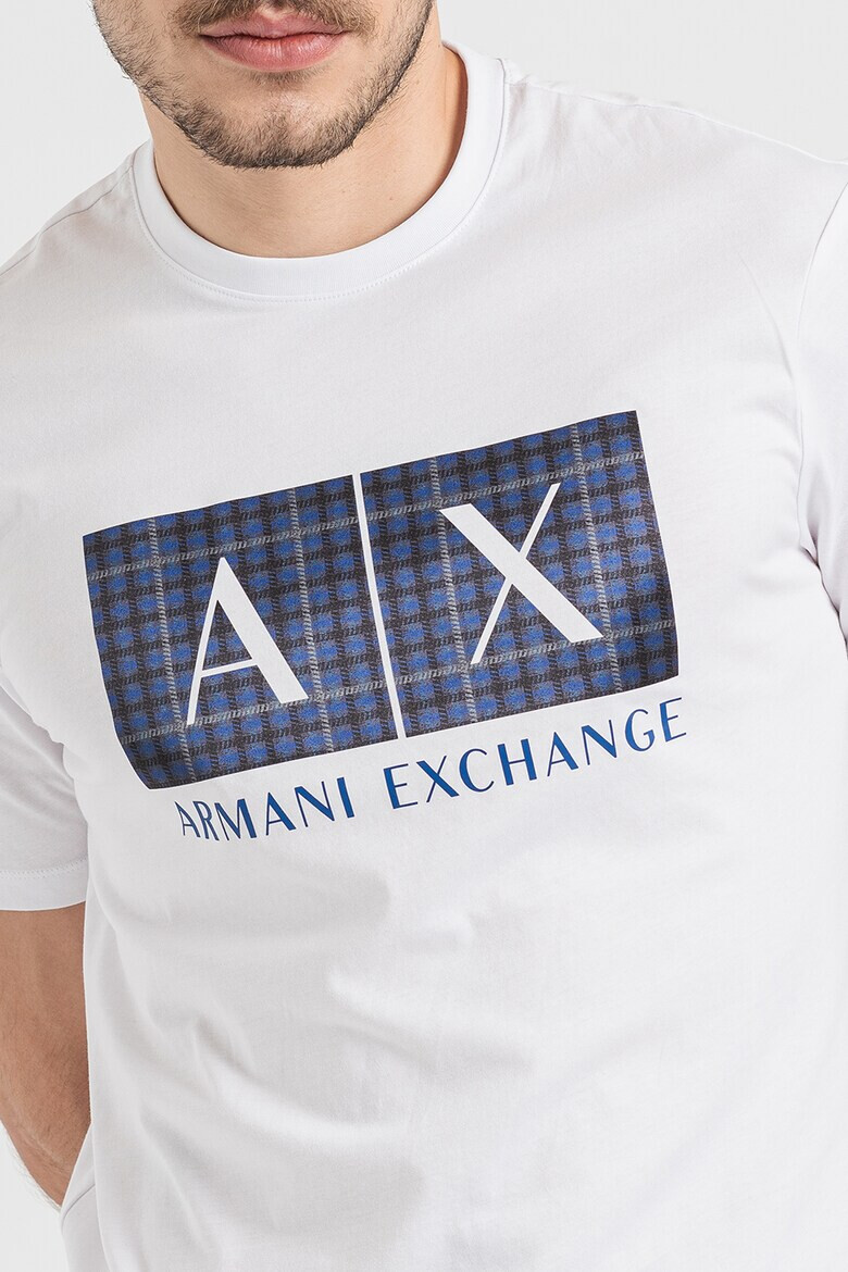ARMANI EXCHANGE Памучна тениска с лого - Pepit.bg