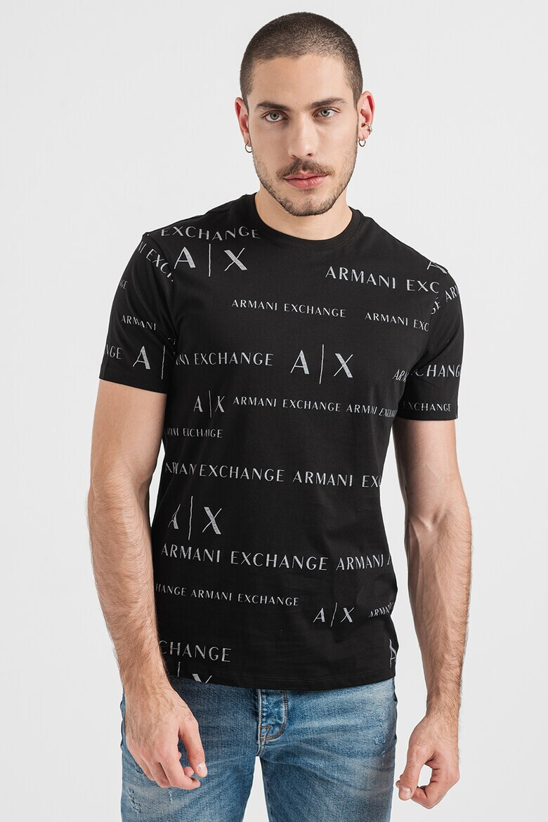 ARMANI EXCHANGE Памучна тениска с лого - Pepit.bg