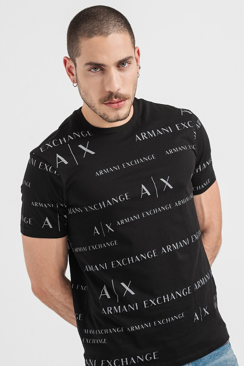 ARMANI EXCHANGE Памучна тениска с лого - Pepit.bg