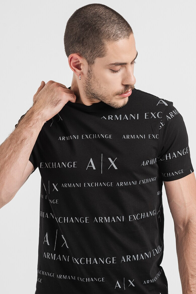 ARMANI EXCHANGE Памучна тениска с лого - Pepit.bg