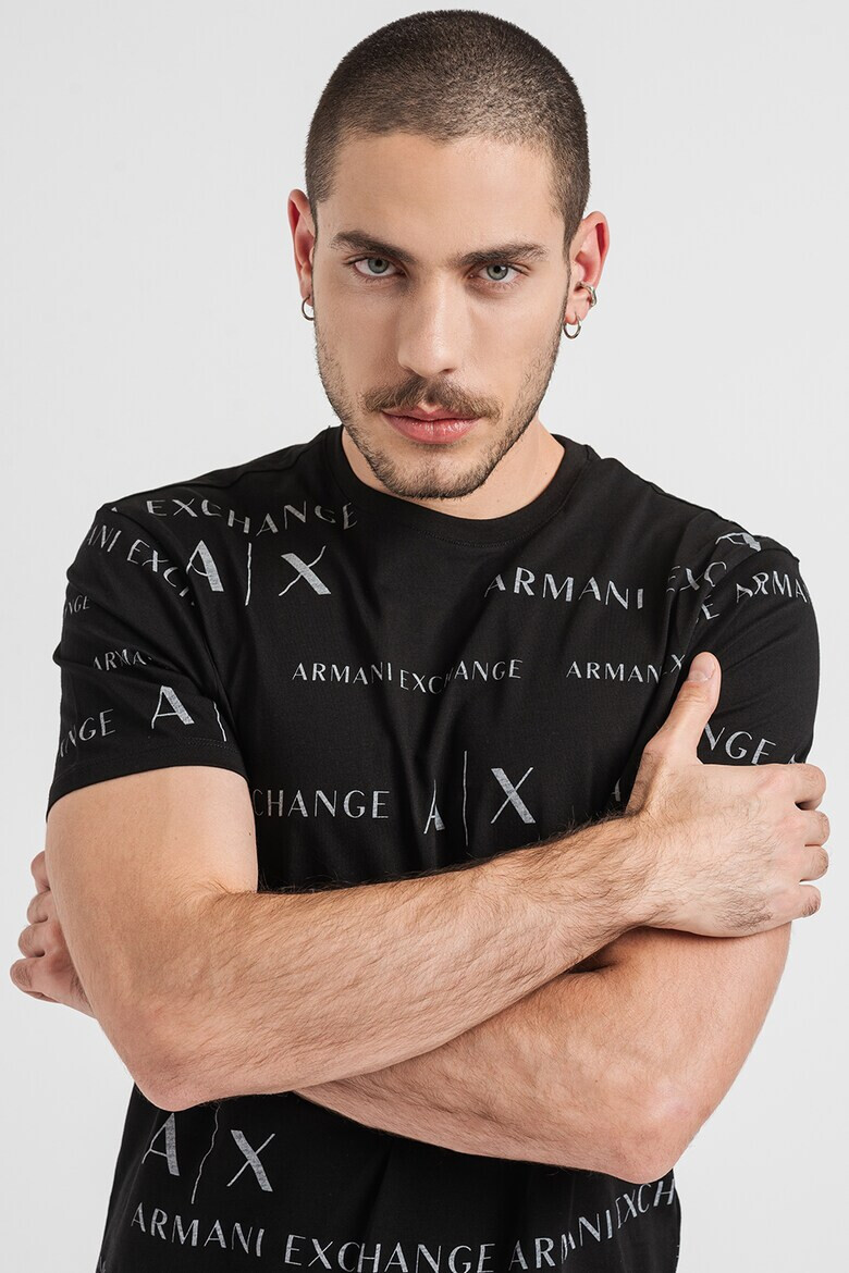 ARMANI EXCHANGE Памучна тениска с лого - Pepit.bg